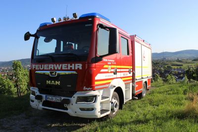 Mittleres Löschfahrzeug (MLF) seitlich von vorne