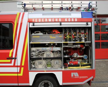 Vorauslöschfahrzeug (VLF) linke Seite offen